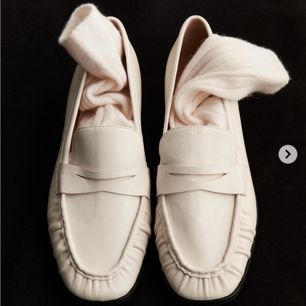 J. Crew Women's White Leather Penny Loafers